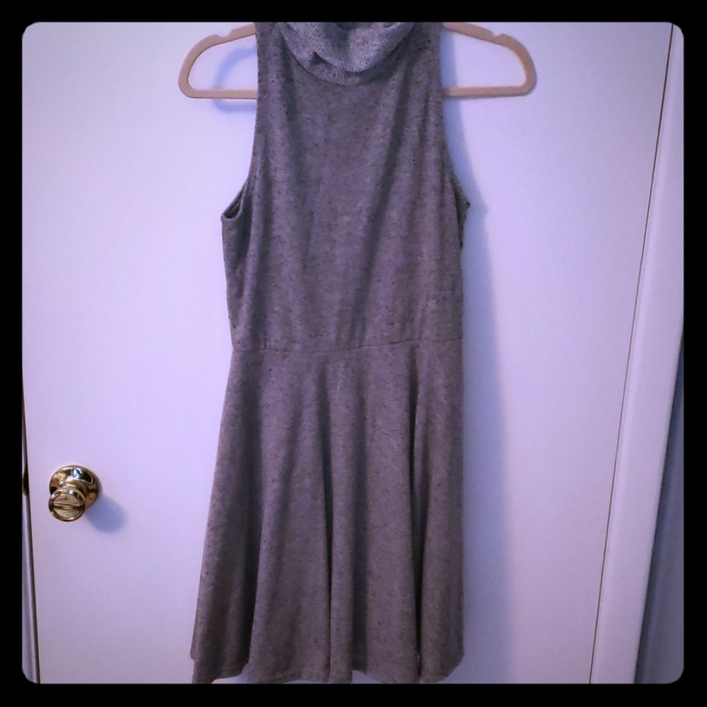 Turtleneck sleeveless fit and flare